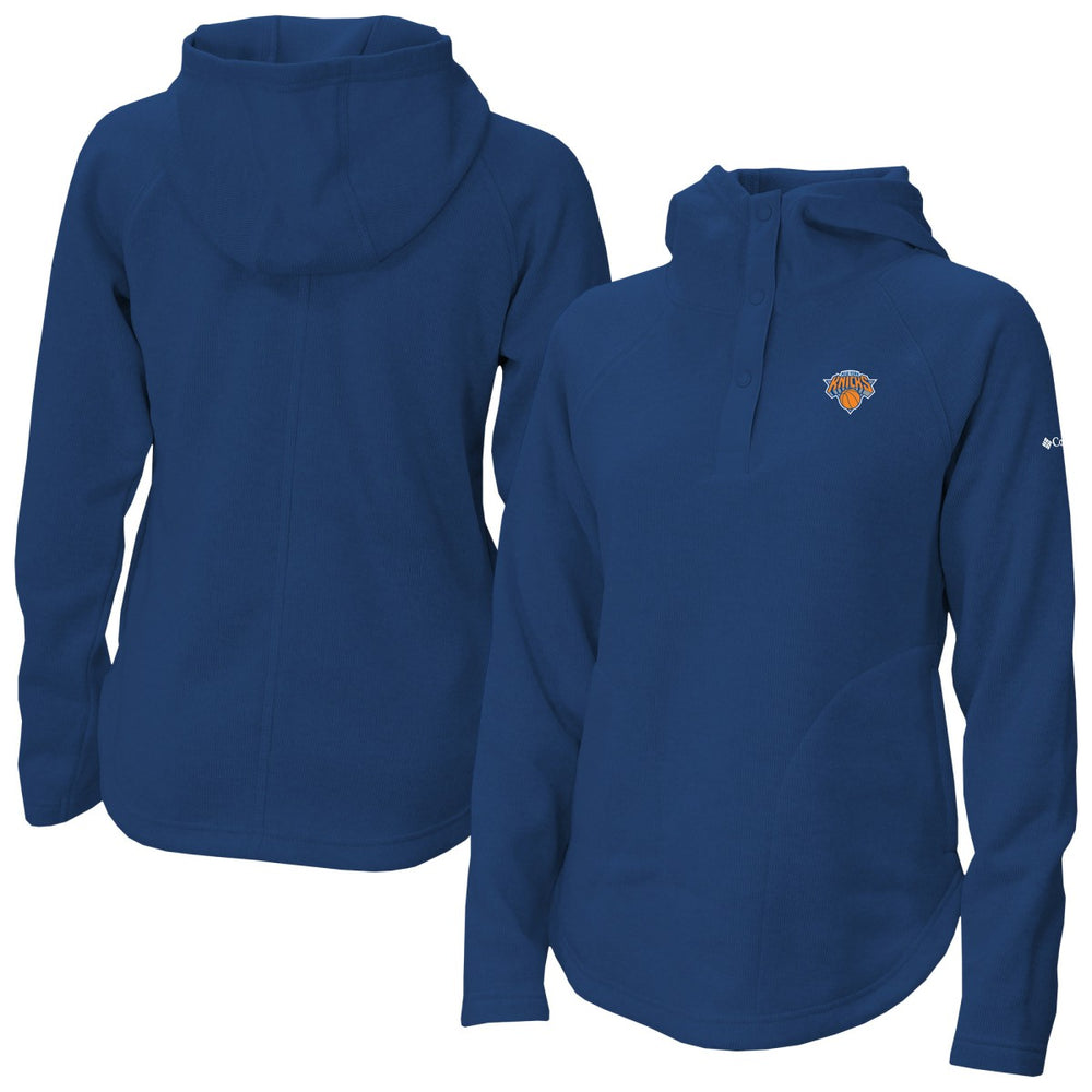 New York Knicks Women's Sweater Weather Quarter-Snap Hoodie Blue