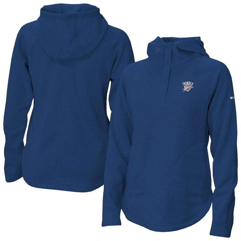 Oklahoma City Thunder Women's Sweater Weather Quarter-Snap Hoodie Blue