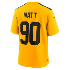 NFL T.J. Watt Pittsburgh Steelers Alternate 1933 Throwback Game Jersey - Gold