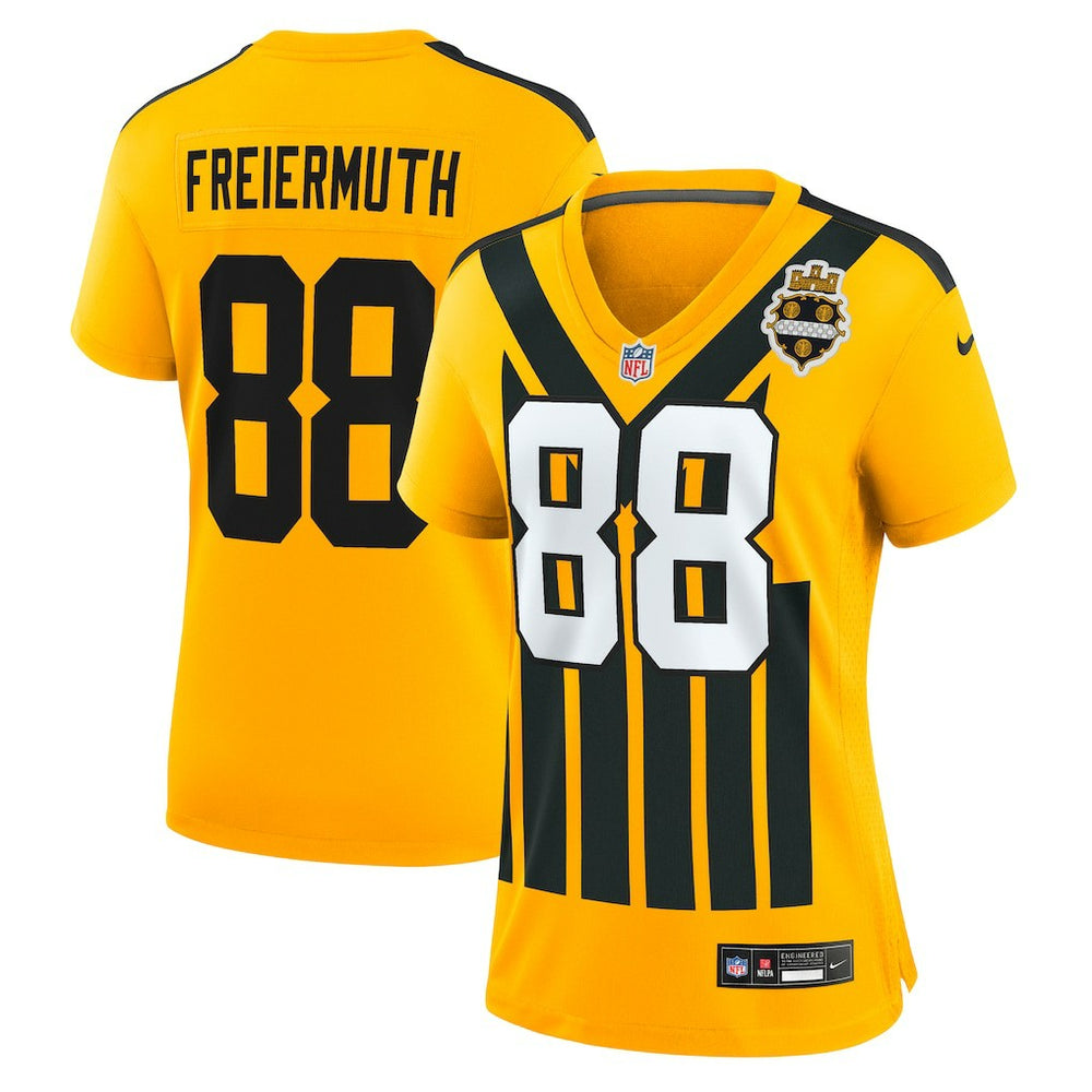 Pat Freiermuth Pittsburgh Steelers Women's Alternate 1933 Throwback Game Jersey Gold