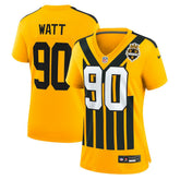 NFL T.J. Watt Pittsburgh Steelers Women's Alternate 1933 Throwback Game Jersey - Gold