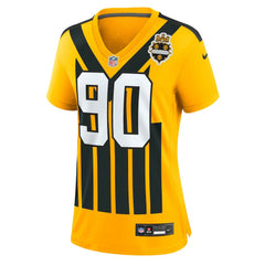 NFL T.J. Watt Pittsburgh Steelers Women's Alternate 1933 Throwback Game Jersey - Gold