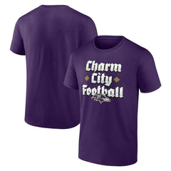 Baltimore Ravens Charm City Football T-Shirt Purple