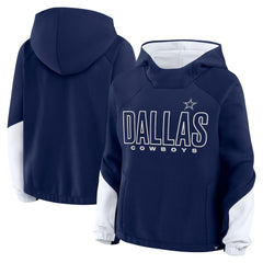 Dallas Cowboys Women's Play Clock Bling Hoodie Navy