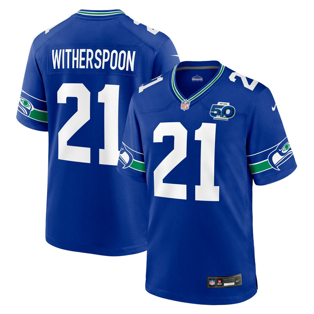 Devon Witherspoon Seattle Seahawks Alternate 50th Season Game Jersey Royal