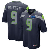 NFL Kenneth Walker III Seattle Seahawks 50th Season Game Jersey - College Navy