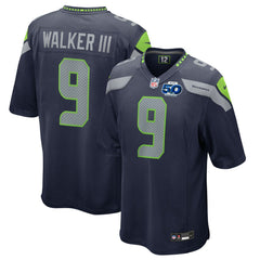NFL Kenneth Walker III Seattle Seahawks 50th Season Game Jersey - College Navy
