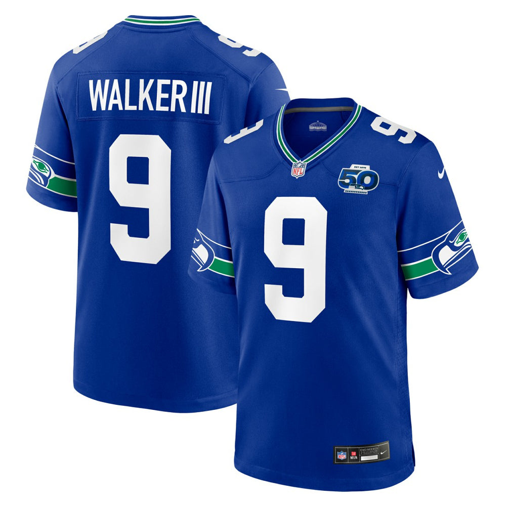 NFL Kenneth Walker III Seattle Seahawks Alternate 50th Season Game Jersey - Royal