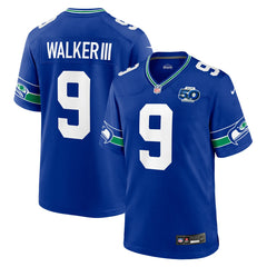 NFL Kenneth Walker III Seattle Seahawks Alternate 50th Season Game Jersey - Royal