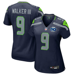 NFL Kenneth Walker III Seattle Seahawks Women's 50th Season Game Jersey - College Navy