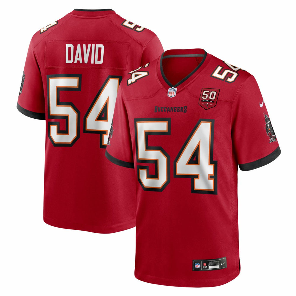 Lavonte David Tampa Bay Buccaneers 50th Season Team Game Jersey Red