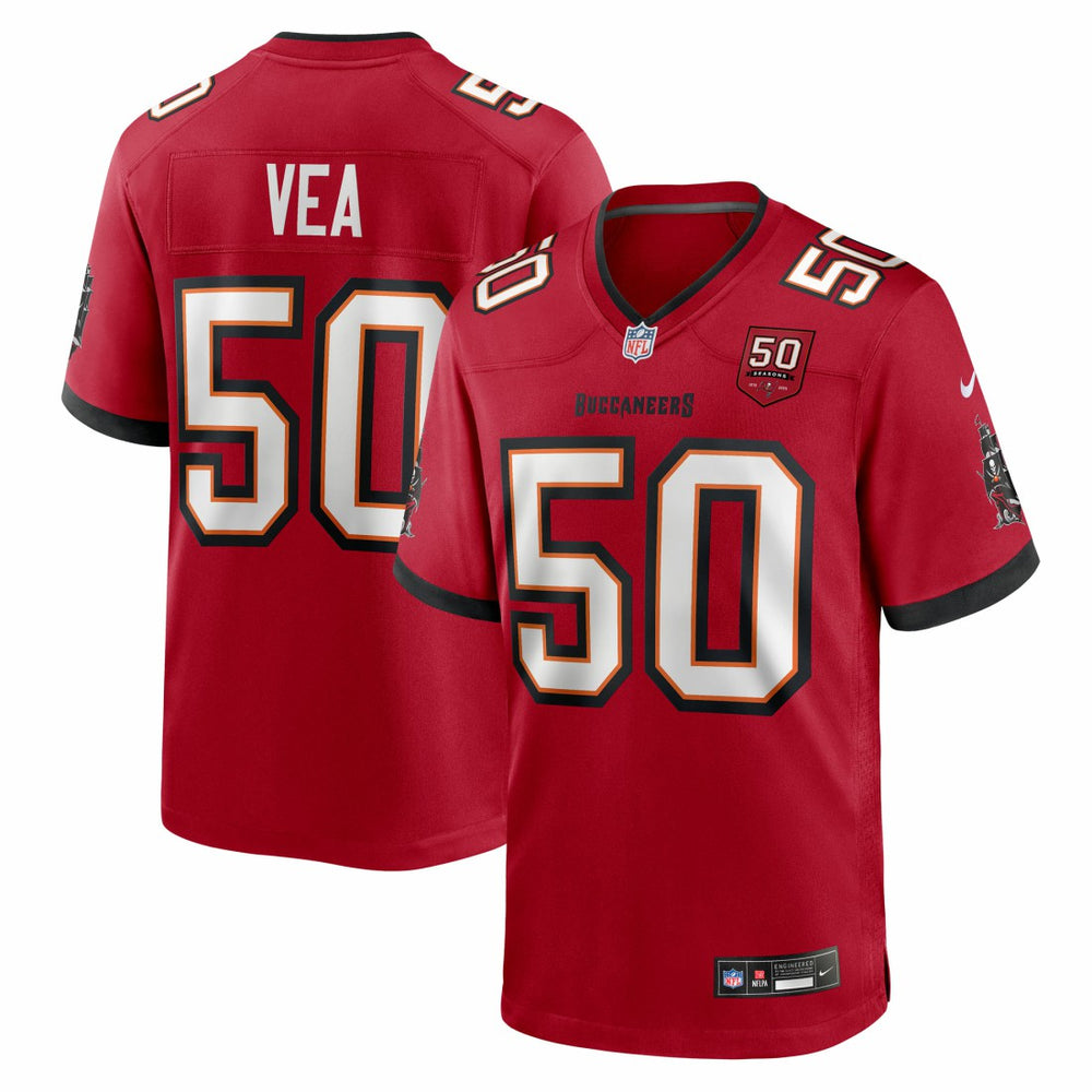 Vita Vea Tampa Bay Buccaneers 50th Season Team Game Jersey Red