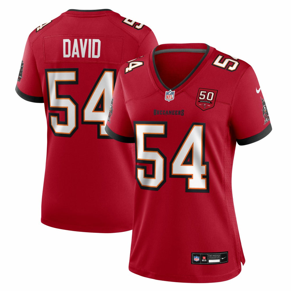 NFL Lavonte David Tampa Bay Buccaneers Women's 50th Anniversary Team Game Jersey - Red
