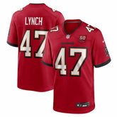 NFL John Lynch Tampa Bay Buccaneers 50th Anniversary Team Game Jersey - Red