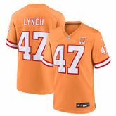 NFL John Lynch Tampa Bay Buccaneers 50th Season Game Jersey - Creamsicle