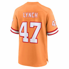 NFL John Lynch Tampa Bay Buccaneers 50th Season Game Jersey - Creamsicle