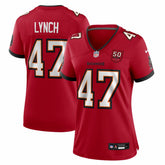 NFL John Lynch Tampa Bay Buccaneers Women's 50th Anniversary Team Game Jersey - Red