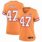 NFL John Lynch Tampa Bay Buccaneers Women's 50th Season Game Jersey - Creamsicle