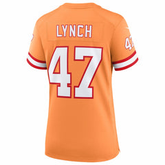 NFL John Lynch Tampa Bay Buccaneers Women's 50th Season Game Jersey - Creamsicle