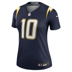 Justin Herbert Los Angeles Chargers Women's Alternate Super Chargers Legend Player Performance Top Navy