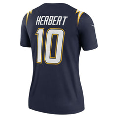Justin Herbert Los Angeles Chargers Women's Alternate Super Chargers Legend Player Performance Top Navy