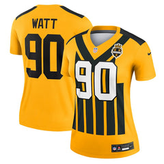 T.J. Watt Pittsburgh Steelers Women's Alternate 1933 Throwback Legend Player Performance Top Gold