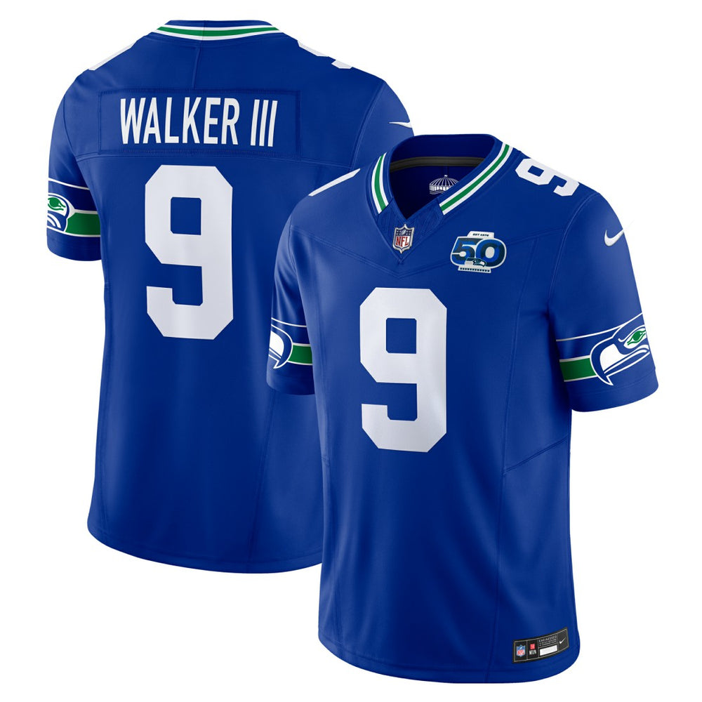 NFL Kenneth Walker III Seattle Seahawks 50th Season Vapor F.U.S.E. Limited Jersey - Royal