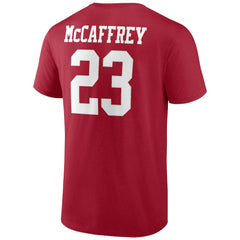 Christian McCaffrey San Francisco 49ers Player Icon T-Shirt Scarlet