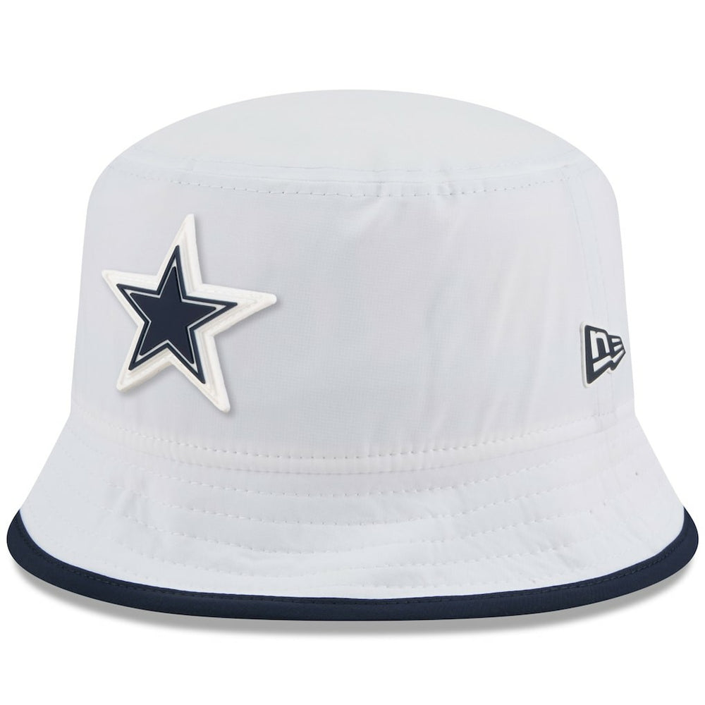 Dallas Cowboys New Era 2025 NFL Training Camp Stretch Bucket Hat White