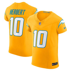NFL Justin Herbert Los Angeles Chargers Alternate Charger Power Vapor F.U.S.E. Elite Jersey - Gold