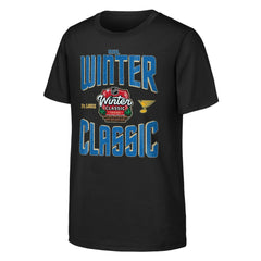 NHL St. Louis Blues Youth 2025 NHL Winter Classic Game Day T-Shirt - Black