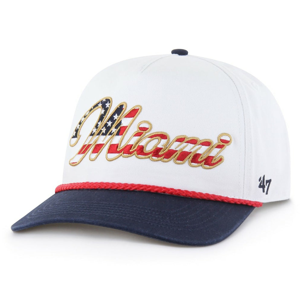 Miami Dolphins '47 Patriotic Overhand Hitch Adjustable Hat White