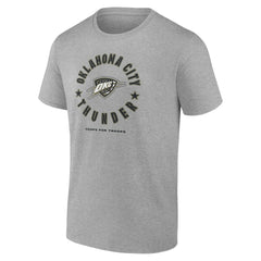 Oklahoma City Thunder Hoops for Troops T-Shirt Heather Gray
