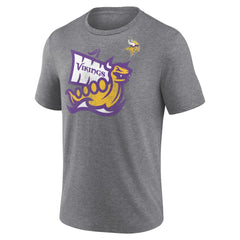 Minnesota Vikings Hot Route Tri-Blend T-Shirt Heather Gray