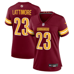 Marshon Lattimore Washington Commanders Women's Team Game Jersey Burgundy