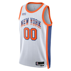 NBA New York Knicks Unisex 2024/25 Custom Swingman Jersey - City Edition - White