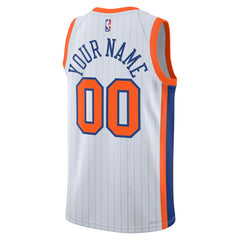 NBA New York Knicks Unisex 2024/25 Custom Swingman Jersey - City Edition - White