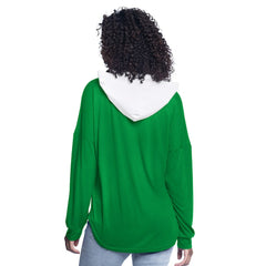 Boston Celtics G-III 4Her by Carl Banks Women's Bench Player Oversized Long Sleeve Hooded Top Kelly Green