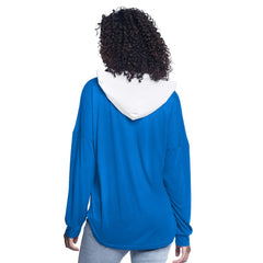 Dallas Mavericks G-III 4Her by Carl Banks Women's Bench Player Oversized Long Sleeve Hooded Top Blue