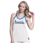 Dallas Mavericks G-III 4Her by Carl Banks Women's Curveball Racerback Scoop Neck Slub Tank Top White