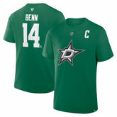 NHL Jamie Benn Dallas Stars Fanatics Captain Authentic Stack Name & Number T-Shirt - Kelly Green