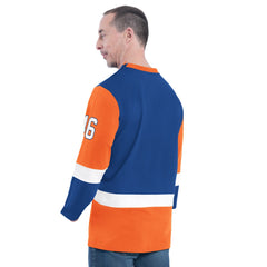 New York Knicks G-III Sports by Carl Banks Adaptive Rugby Long Sleeve Top Blue
