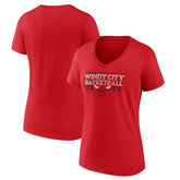 Chicago Bulls Women's Core Hometown Launch V-Neck T-Shirt Red