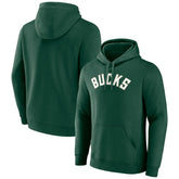 Milwaukee Bucks Wordmark Pullover Hoodie Hunter Green