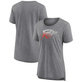 Oklahoma City Thunder Women's Gradient Logo Tri-Blend T-Shirt Gray