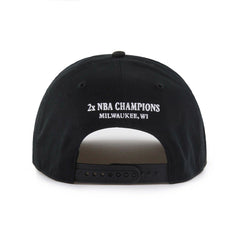 Milwaukee Bucks '47 Every Time Past Champs Hitch Adjustable Hat Black