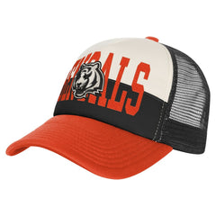 Cincinnati Bengals Youth Modern Fan Trucker Adjustable Hat White/Orange