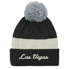 Las Vegas Raiders Outerstuff Youth Modern Fan Cuffed Knit Hat with Pom Black