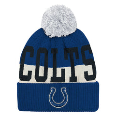 Indianapolis Colts Outerstuff Youth Modern Fan Cuffed Knit Hat with Pom Royal