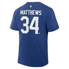 NHL Auston Matthews Toronto Maple Leafs Fanatics Authentic Stack Name & Number T-Shirt - Blue